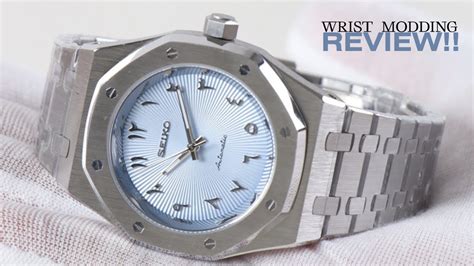 Seiko Royal Oak Mod Arabic Dial Tiffany Review Seikomod Youtube