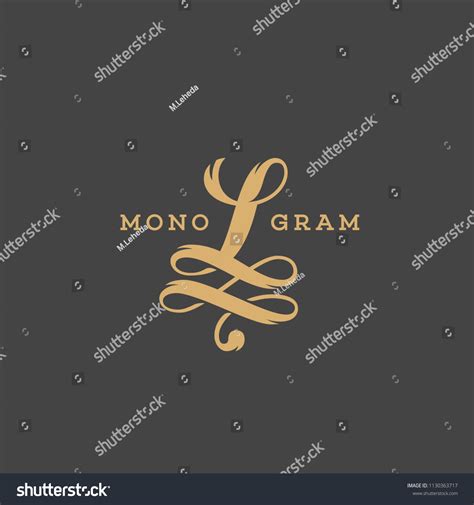 Monogram Design Template Letter L Vector Stock Vector (Royalty Free ...