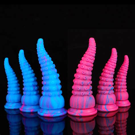 Silicone polvo tentáculo enorme animal vibrador monstro colorido