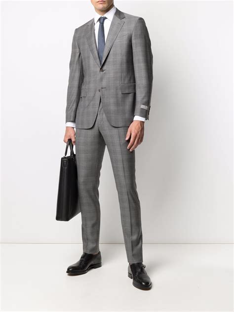 Canali Single Breasted Suit Farfetch