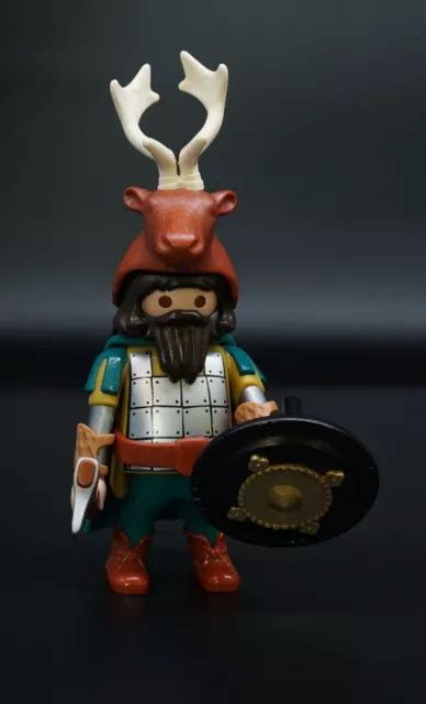 Figurine Playmobil Homme Barbare Barbe Viking Guerrier Viking Moyen Ge