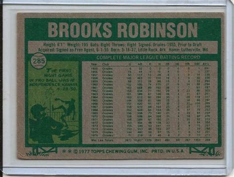 Topps Brooks Robinson For Sale Online Ebay