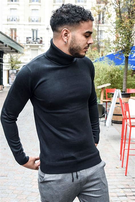 Liste Tendances 20 Modeles Tenue Avec Col Roulé Noir Homme 2020 Sport Mode