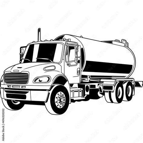 Tanker Truck Detailed Vector Clipart Stock Vector | Adobe Stock