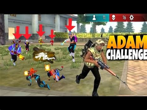 ADAM CHALLENGE NO CHARACTER SKILL SOLO VS SQUAD GAMEPLAY 16 KILLS