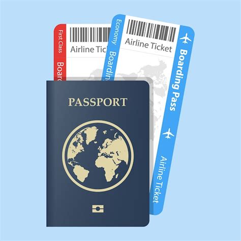 Premium Vector Passport With Tickets Air Travel Concept Flat Design Citizenship Id For