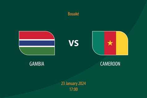 Gambia vs Cameroon football scoreboard broadcast template 36471656 ...