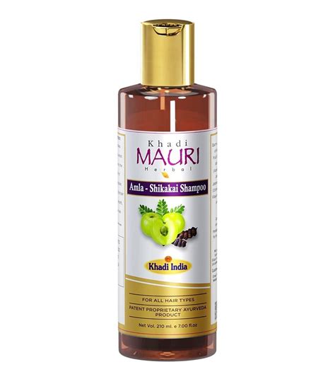 Khadi Mauri Herbal Amla Shikakai Shampoo Strengthens Roots Hair 210ml