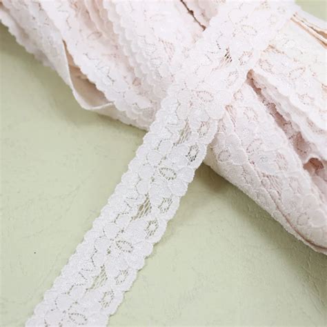 Yards Mm Width Light Pink Elastic Stretch Lace Trim Headband