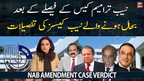 Complete Details Of Corruption Cases Restored After Nab Amendment Case