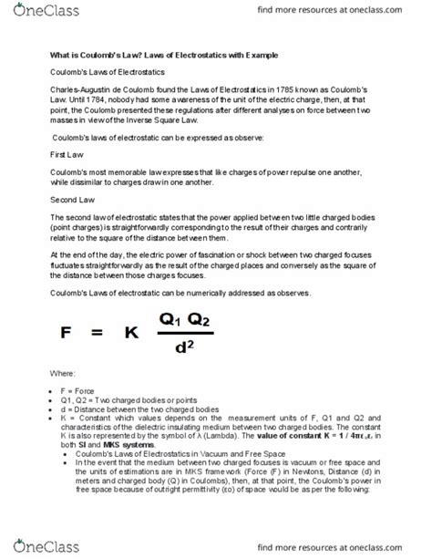 Bsc Physics Study Guide Summer Final Relative Permittivity