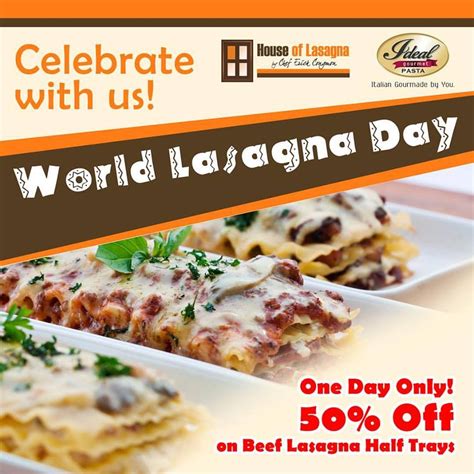 Food Promo 50 Off Beef Lasagna At House Of Lasagna Manila On Sale