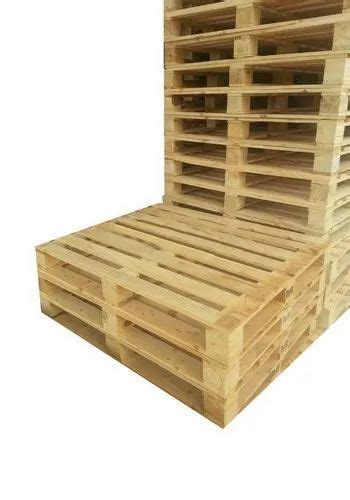 Rubber Wood 4 Way Rectangular Fumigated Wooden Pallet For Packaging