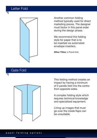 paper folding options