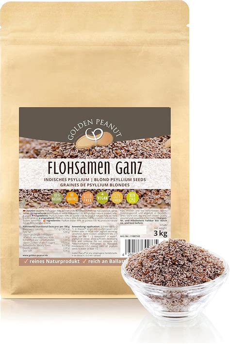 Golden Peanut Flohsamen Ganz Kg Reinheit Ballaststoffreich