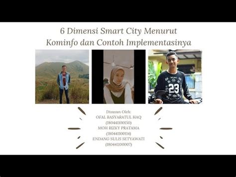 6 Dimensi Smart City Menurut Kominfo Dan Contoh Implementasinya YouTube