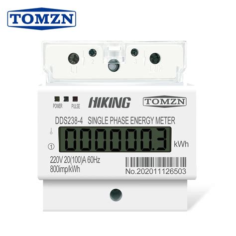 20100a 220v 60hz Single Phase Din Rail Kwh Watt Hour Din Rail Energy Meter Lcdenergy Meters