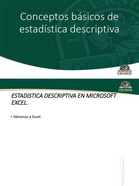 Conceptos Basicos De Estadistica Descriptiva Pdf