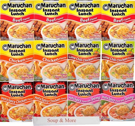 Maruchan Ramen Soup 12 Count Variety Beef Chicken Hot Spicy Shrimp Hot Spicy Chicken