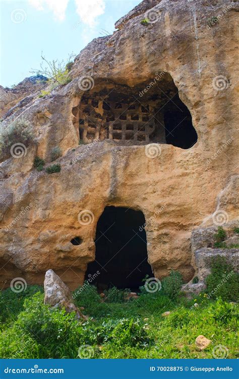 Byzantine Village Calascibetta Stock Image Image Of Rock Tourism