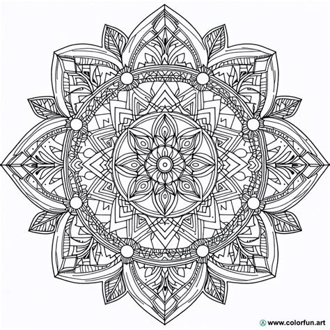 Coloriage D Un Mandala Compliqu T L Charger Ou Imprimer Gratuitement