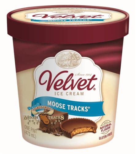 Velvet Moose Tracks Ice Cream Pint 16 Oz Qfc