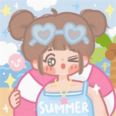 Colourful Summer Roro Jump Pfp Desain Quilling Seni Kawaii Seni