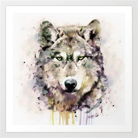 Wolf Watercolor Painting