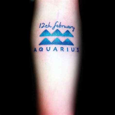 Aquarius Tattoos For Men Astrological Ink Design Ideas