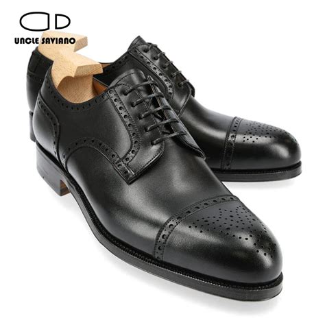 Uncle Saviano Derby Brogue Men Shoes Formal Bridegroom Designer Dress