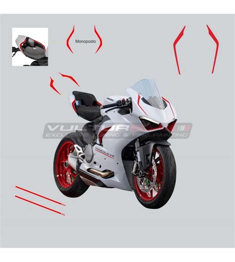 Kit Autocollants Car Nage Blanc Ducati Panigale V