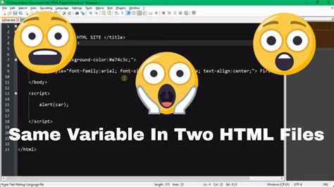 How To Use The Same Variable For Multiple Html Files Javascript Youtube