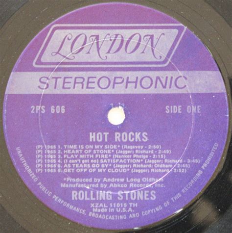 The Rolling Stones Hot Rocks 1964 1971 Vg Square Cat Vinyl