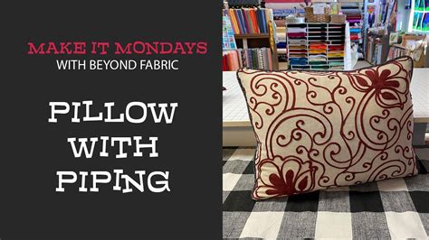 How To Sew A Pillow With Piping And Invisible Zipper Make It Mondays