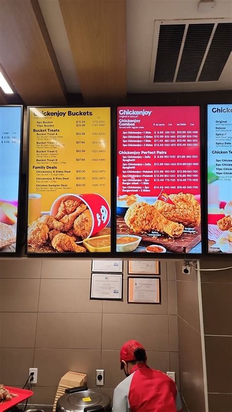 Menu At Jollibee Fast Food Jacksonville Atlantic Blvd