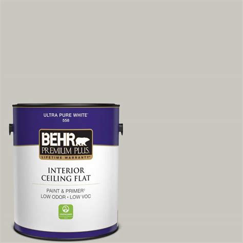 Behr Premium Plus 1 Gal N360 2 Silver Marlin Ceiling Flat Interior