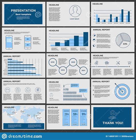 企业介绍滑从infographic的模板 向量例证 插画 包括有 现代 设计 蓝色 手册 营销 148081091