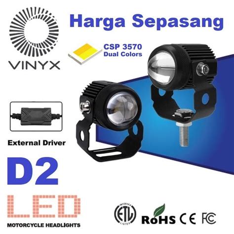 Jual LAMPU TEMBAK LASER LED D2 MOTOR MOBIL 20WATT 2 WARNA PUTIH KUNING