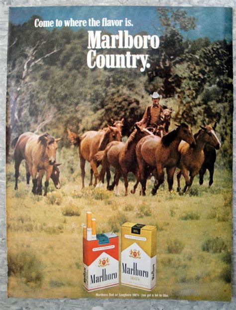 1969 Marlboro Man Country Rounding Up Horses Original 135 Etsy