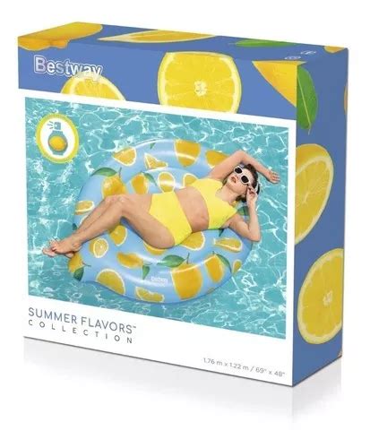 Colchoneta Inflable Pileta Isla Perfumada Limon Bestway Meses sin interés