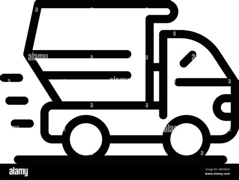 Dump Truck Icon Outline Style Stock Vector Image Art Alamy