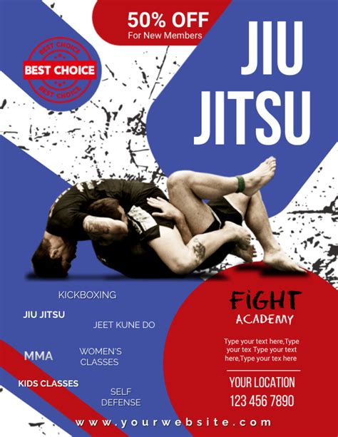 Brazilian Jiu Jitsu Flyer Template Postermywall