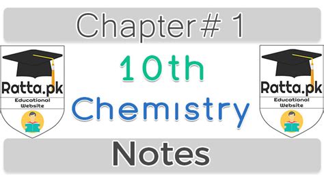 10th Class Chemistry Notes Chapter 1 Chemical Equilibrium Rattapk