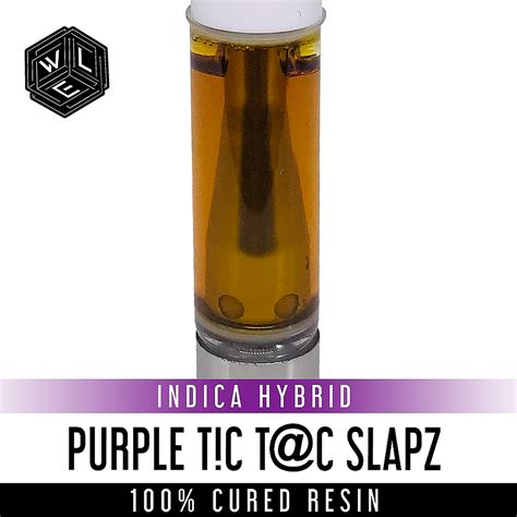 White Label Extracts Purple Tic Tac Slapz 100 Cured Resin Cartridge 1