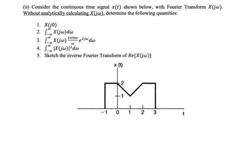 Solved Ii Consider The Continuous Time Signal X T Shown Chegg