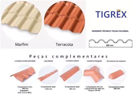 Telha Pvc Colonial Ecológica 3 94 M X 0 88 M à venda em Londrina