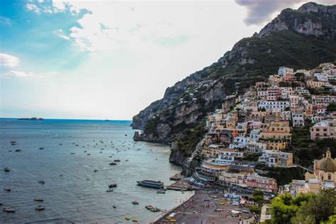 Free Stock Photo of Cliff Side Village On Amalfi Coast