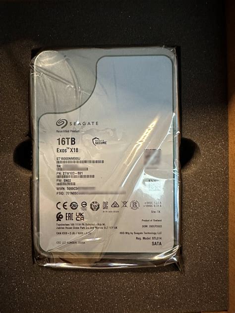 Recertified Seagate EXOS X18 16TB ST16000NM000J ENTERPRISE 3.5" SATA I ...