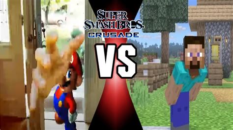 Super Smash Bros Crusade Turnuvası Part 1 Liver Thief Mario Vs Steve