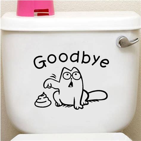 Aliexpress.com : Buy New Funny Toilet Stickers 1pc DIY Good Bye Room ...